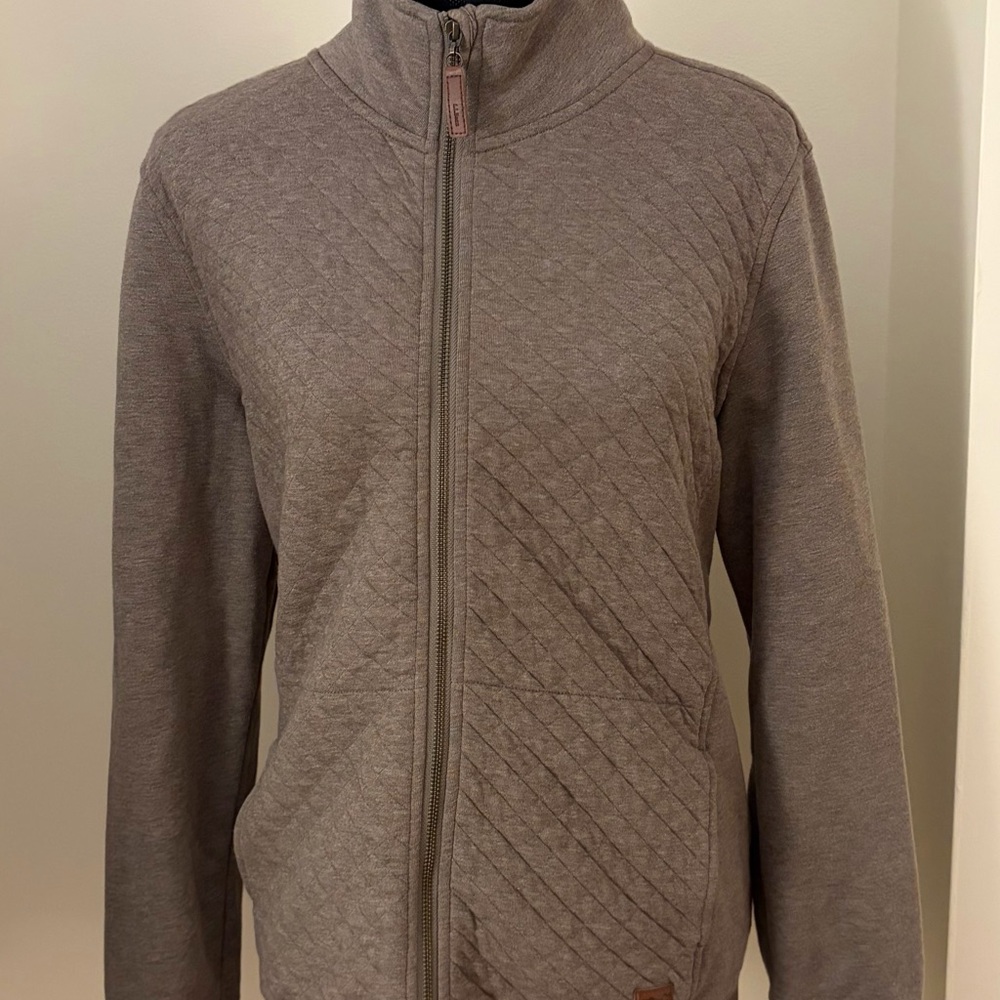 EUC Women's Quilted Full-Zip Sweatshirt Sz XL